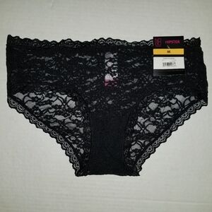 New Black Sheer Lace Hipster Panties
